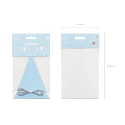 Girland papír 1,3m kék,fehér