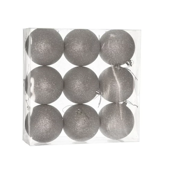 Gömb dobozban, glitteres 8 cm S/9