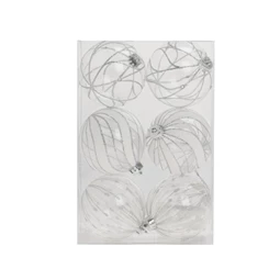Gömb mintával, glitteres 8 cm S/6