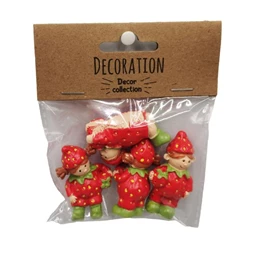 Gyerek, fiú, lány eperruhában álló 2,5x1,7x3,1 cm 2féle S/4