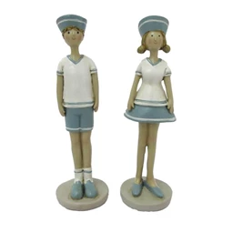 Gyerek fiú, lány, matrózruhában álló 3,8x3,8x13 cm 2féle