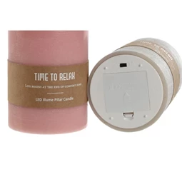 Gyertya LED-es 400 g 10x10x18 cm 2 féle