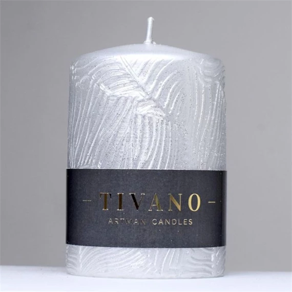 Gyertya henger, nyomott mintával 7x10 cm