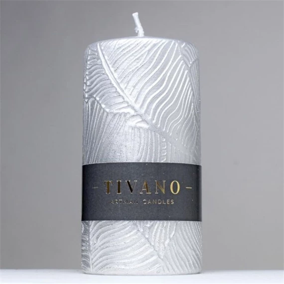 Gyertya henger, nyomott mintával 7x14 cm