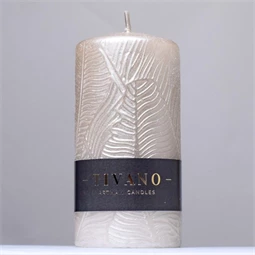 Gyertya henger, nyomott mintával 7x14 cm