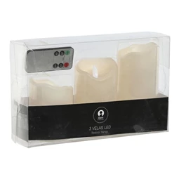 Gyertya szett LED-es 26x8x17 cm S/3