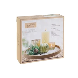 Gyertya szett 27x27x2 cm S/6