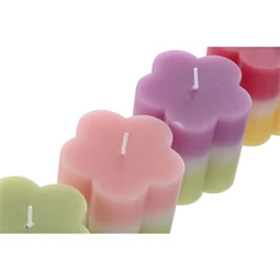 Gyertya virág 7x7x7 cm 4 féle