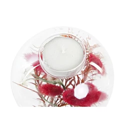 Gyertyatartó szárazvirág 10x10x9 cm 2 féle