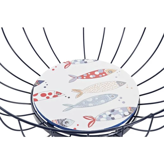 Gyümölcstartó tengeri mintás 28x28x10 cm 2 féle