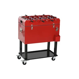 Hűtő lábakkal csocsó mintával 71x62x85 cm