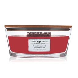 Illatgyertya hajó - Édes narancs és gránátalma 453 g 19x11x9 cm