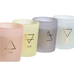 Illatgyertya 8x8x10 cm 4 féle