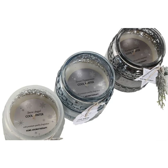 Illatgyertya 8,5x8,5x9 cm 3 féle