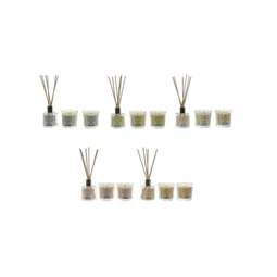 Illatosító és gyertya szett 25x16x6 cm 5 féle S/3