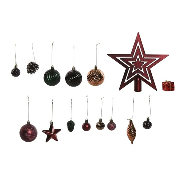 Karácsonyfa dísz szett, akasztós 41x24,5x6,5 cm S/48