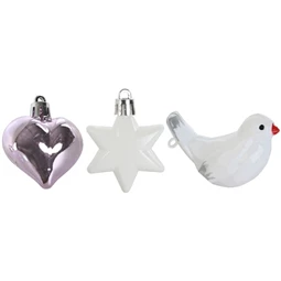 Karácsonyfa dísz szett, akasztós 25x6x25 cm S/40