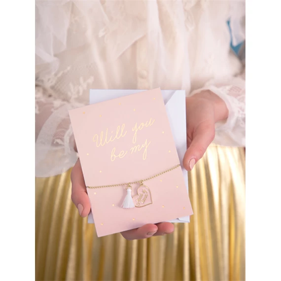 Kártya karkötővel leszel a koszorúslányom 10,5x14,8 cm