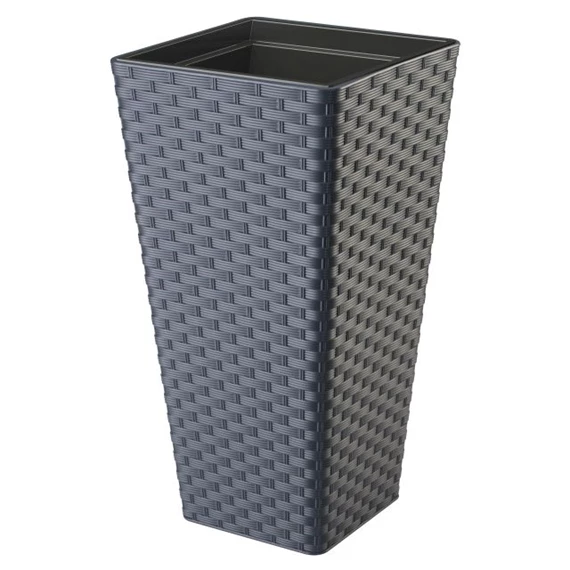 RATTANA SLIM kaspó szögletes, ültető betéttel 40 cm