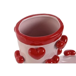 Kaspó csizma szívvel 21x11x22 cm 2 féle