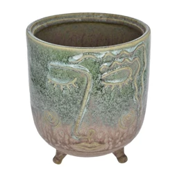 Kaspó lábakkal, arccal 13x13x15 cm