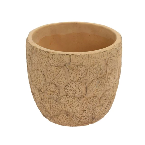 Kaspó levél mintával 13,8x13,8x12,8 cm