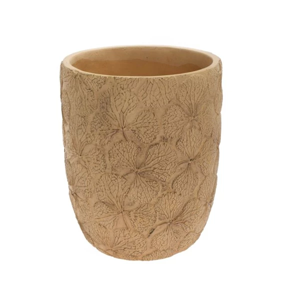 Kaspó levél mintával 17x17x20,8 cm