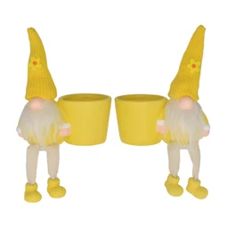 Kaspó lógólábú manóval 13,4x7,3x14,3/6 cm 2 féle