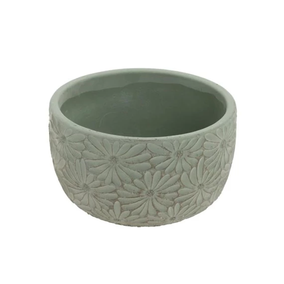 Kaspó margaréta mintával 16,8x16,8x9,8 cm