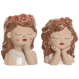 Kaspó nő 12x14x18 cm 2 féle