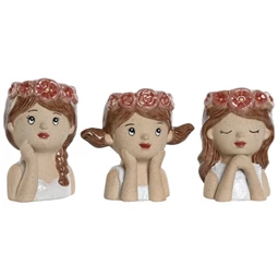 Kaspó nő 7x8,5x13 cm 3 féle