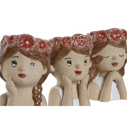 Kaspó nő 7x8,5x13 cm 3 féle