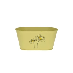 Kaspó ovális, virág mintával 22,5x13x18x8x10,5 cm