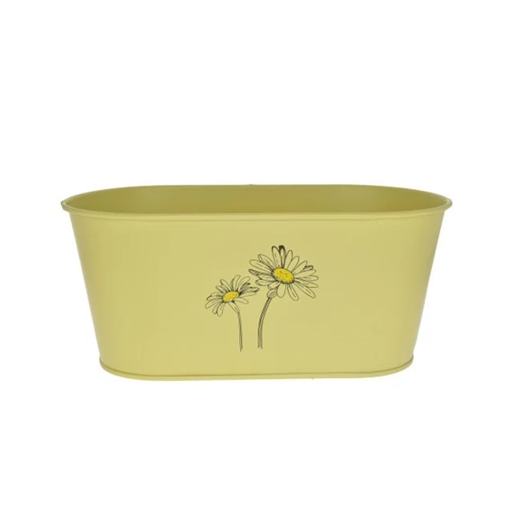 Kaspó ovális, virág mintával 28x14,5x24x10x12,5 cm