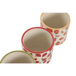 Kaspó szett gyümölcsök 13,5x13,5x15 cm 3 féle S/2