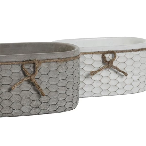 Kaspó szett szögletes 23x13x11 cm 2 féle S/2