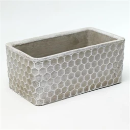 Kaspó szögletes méhsejt mintával 20x11x8,8 cm