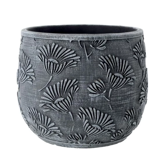 Kaspó virág mintával 16,5x16,5x13,5 cm