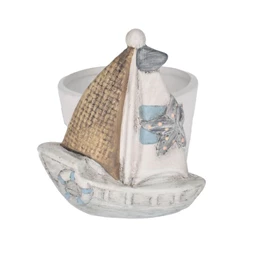 Kaspó vitorláshajóval 9,5x9,4x10,6 cm