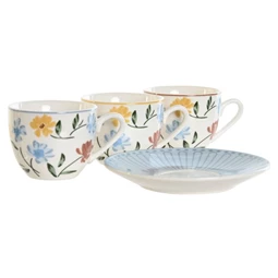 Kávés készlet virágos 11,5x11,5x6 cm 90 ml 3 féle