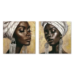 Kép afrikai nő 60x2x60 cm 2 féle