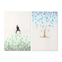 Kép emberek 3D-s 80x3,5x120 cm 2 féle