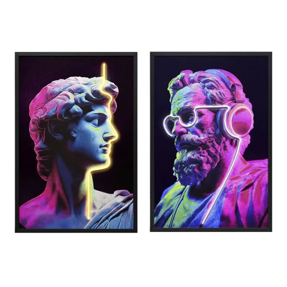 Kép keretes, LED-es, modern 63x3x93 cm 2 féle