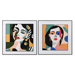 Kép keretes, absztrakt nő 80x3,5x80 cm 2 féle