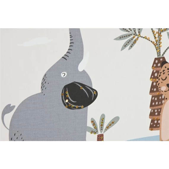 Kép keretes, dzsungel állatok 35x2,6x35 cm 2 féle