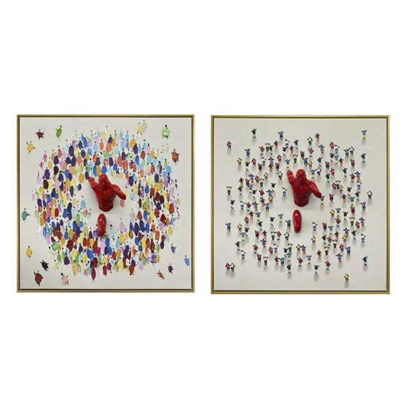 Kép keretes, ember 80x3,5x80 cm 2 féle