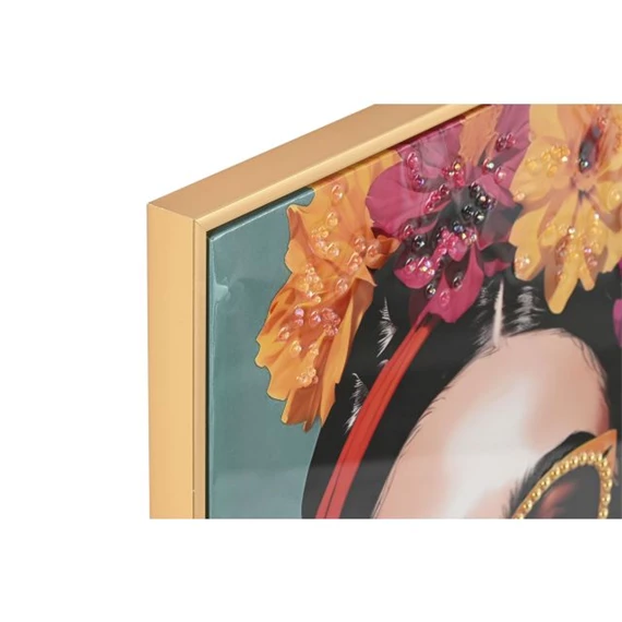 Kép keretes, nő virággal 52,5x2,8x72,5 cm 2 féle