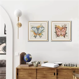 Kép keretes, pillangó keretes, 40x2,7x40 cm 2 féle
