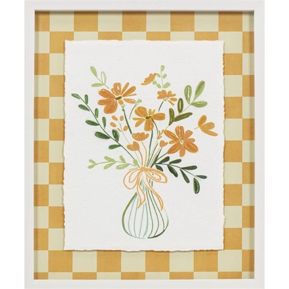 Kép keretes, virágváza 42,5x2,5x52,5 cm 2 féle