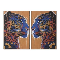 Kép leopárd, keretes 80x4,5x120 cm 2 féle